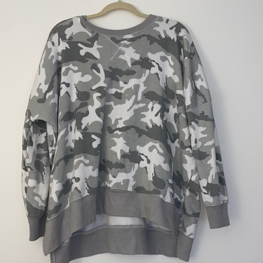 Camo Print Crew Neck